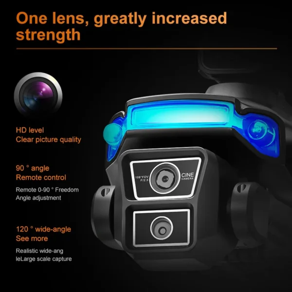 4.5" screen control brushless drone GPS positioning one click return high-definition dual camera quadcopter real-time MVshooting - Image 2
