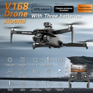 For Xiaomi V168GPS Drone 8K 5G HD Aerial Photography Dual-Camera Omnidirectional Obstacle Brushless Avoidance Quadcopter Toys