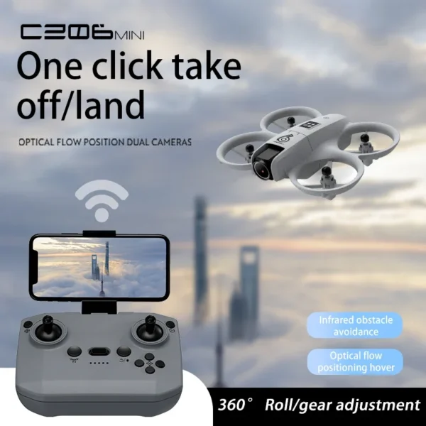 2025 Mini CZ06 Cool Light Drone 4K HD Dual Camera Obstacle Avoidance Optical Flow Aerial Photography Quadcopter Toys Gift Hot