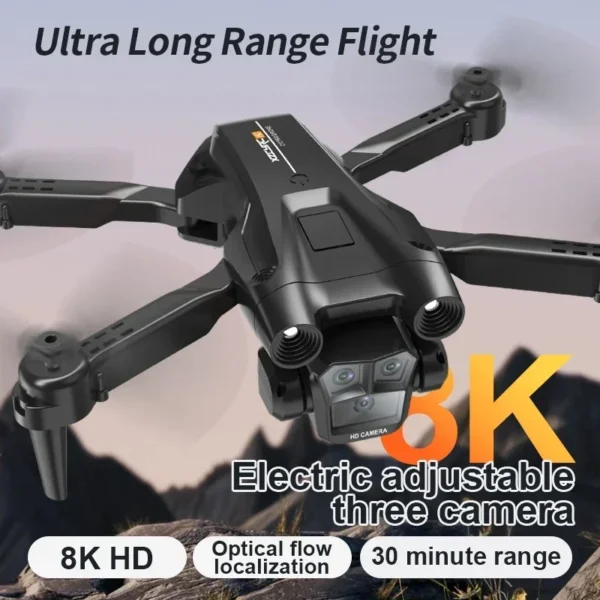 2025 New M4 RC Drone 4K Professinal With Wide Angle Triple HD Camera Foldable RC Helicopter WIFI FPV Height Hold Toys Drone - Image 2