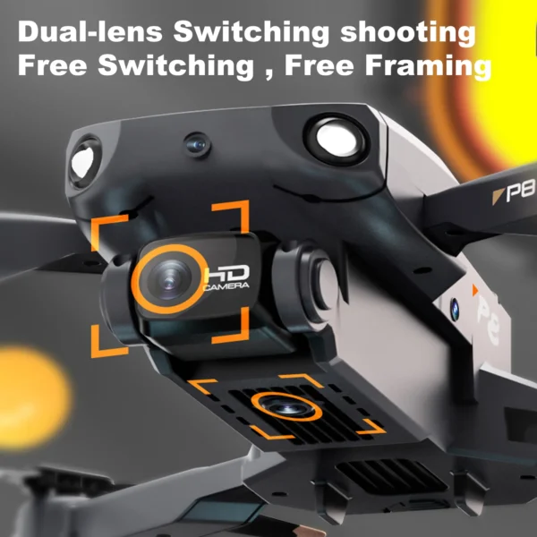P8 RC Drone with Camera 4K Dual Camera RC Quadcopter with Function 4 Sided Obstacle Avoidance Waypoint Flight Gesture Control - Image 5