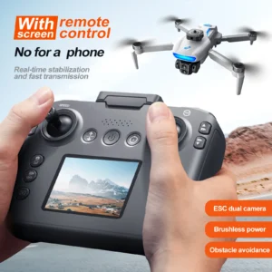 Long-Endurance Brushless Drone Dual Cameras Brushless Motor Foldable Quad Obstacle Avoidance 5.9Inch LCD Remote Controller