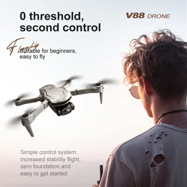 2025 NEW V88 Drone 8K GPS Professional HD Aerial Photography Dual Camera Folding Remote Control Aircraft Quadcopter For Xiaomi - Image 3