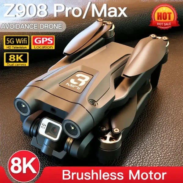 For Xiaomi Z908 Pro /MAX Drone 8K Professional Dual Camera GPS Avoidance Quadcopter Optical Flow Localization 3-side avoidance