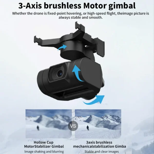 B5 Mini Drone 4K HD Camera 3-Axis Gimbal Brushless RC Quadcopter GPS 3KM 26 Mins Flight Remote Control Drones RC Helicopter - Image 3