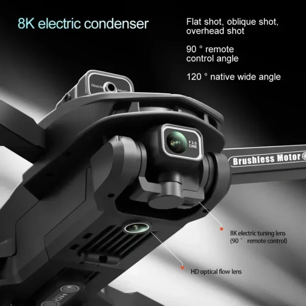 New V168 Drone Professinal Three Camera 8K Wide Angle Optical GPS Localization Four-way Obstacle Avoidance Quadcopter For XIAOMI - Image 4