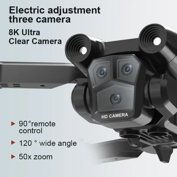 2025 New M4 RC Drone 4K Professinal With Wide Angle Triple HD Camera Foldable RC Helicopter WIFI FPV Height Hold Toys Drone - Image 4