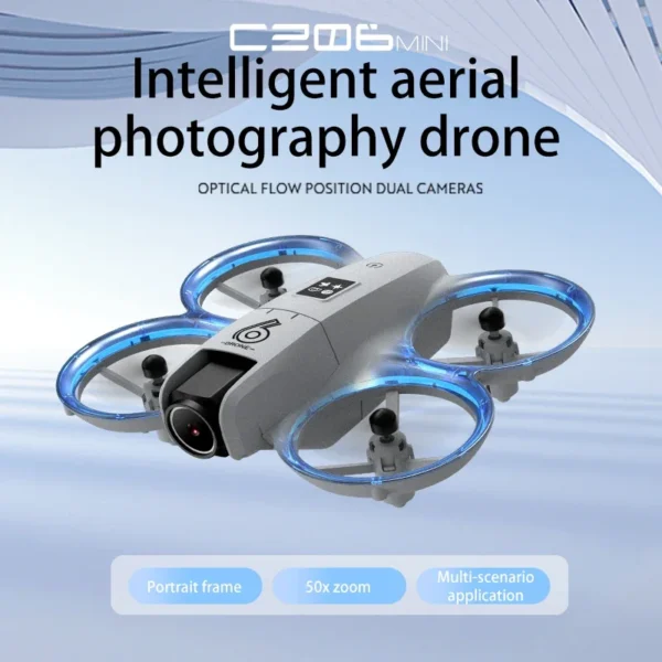 2025 Mini CZ06 Cool Light Drone 4K HD Dual Camera Obstacle Avoidance Optical Flow Aerial Photography Quadcopter Toys Gift Hot - Image 3