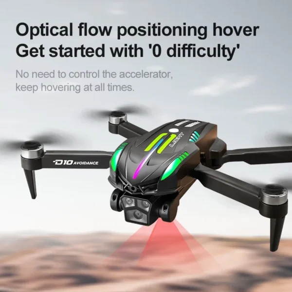 D10 Drone HD Gradient flowing light Aerial Photography Dual-Camera Omnidirectional Obstacle Avoidance Brushless Dron For Xiaomi - Image 6