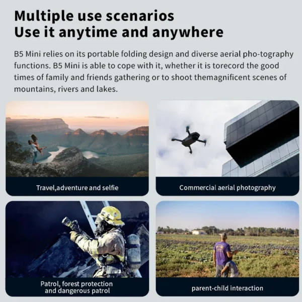 B5 Mini Drone 4K HD Camera 3-Axis Gimbal Brushless RC Quadcopter GPS 3KM 26 Mins Flight Remote Control Drones RC Helicopter - Image 5
