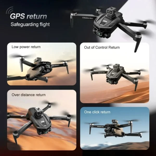 New V168 Drone Professinal Three Camera 8K Wide Angle Optical GPS Localization Four-way Obstacle Avoidance Quadcopter For XIAOMI - Image 3