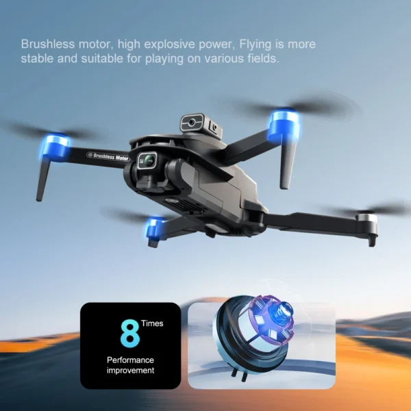 For Xiaomi V168GPS Drone 8K 5G HD Aerial Photography Dual-Camera Omnidirectional Obstacle Brushless Avoidance Quadcopter Toys - Image 2