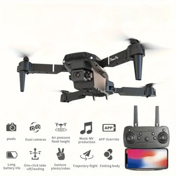 E88 HD Camera Drone with WiFi FPV - Foldable Long Flight Time Beginner Drone, Auto Return , Thanksgiving Gift for Adults & Teens - Image 6
