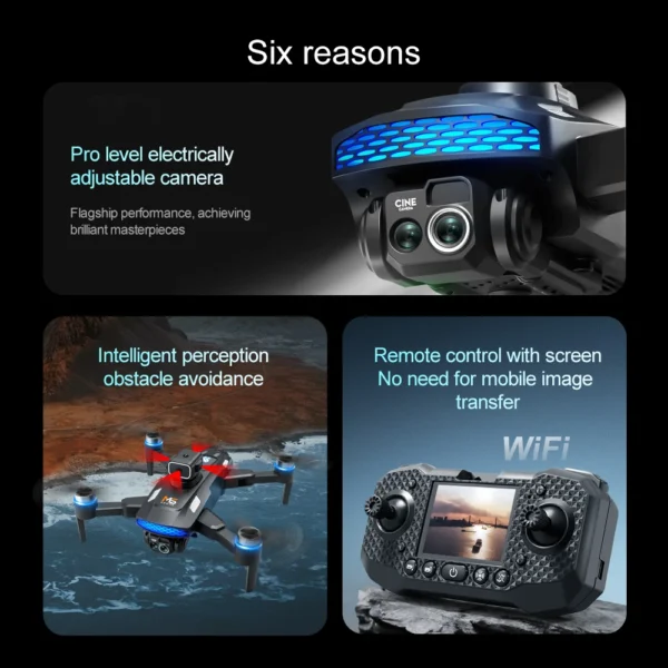 M6 Drone For Xiaomi 8K Pro with 5G WIFI FPV 4K HD Camera Screen Remote Control for Professional Aerial Shots RC Children's Toys - Image 3