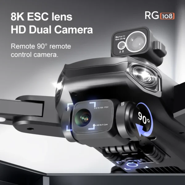 8K Dual Camera Hd 1080P Brushless GPS Drone Motor Automatic Return Foldable Quadcopter Mini 4k UAV Kid Gift Toys Helicopter - Image 3