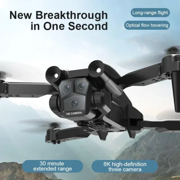 2025 New M4 RC Drone 4K Professinal With Wide Angle Triple HD Camera Foldable RC Helicopter WIFI FPV Height Hold Toys Drone - Image 3