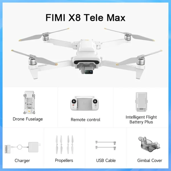FIMI X8 TELE MAX 3-Axis Gimbal 4K HDR 48MP 30x Camera Drone Professional GPS RC Quadcopter Ship from US - Image 5
