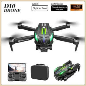 D10 Drone HD Gradient flowing light Aerial Photography Dual-Camera Omnidirectional Obstacle Avoidance Brushless Dron For Xiaomi