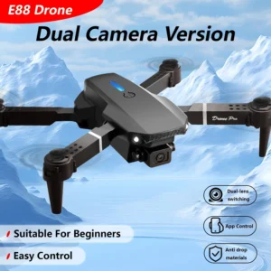 E88 HD Dual Camera Drone with WiFi FPV - Long Flight Time Beginner Drone,Auto Return,Foldable Thanksgiving Gift for Adults&Teens