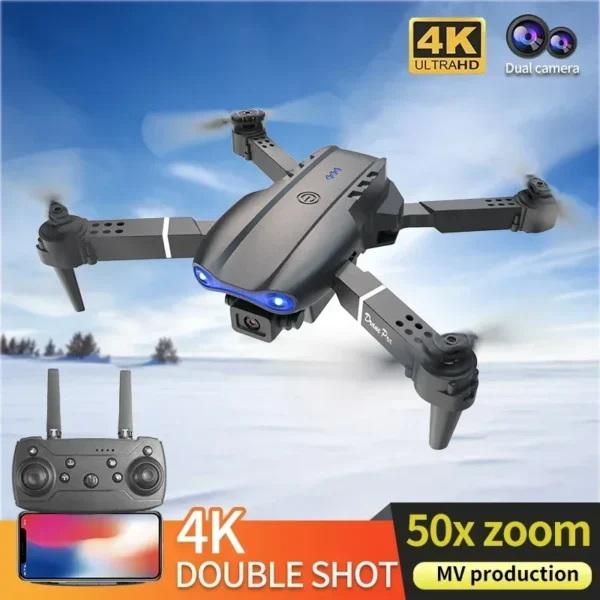 New E99Pro RC Drone 4K Professinal With 1080P Wide Angle HD Camera Foldable Helicopter WIFI FPV Height Hold Gift Toy - Image 3
