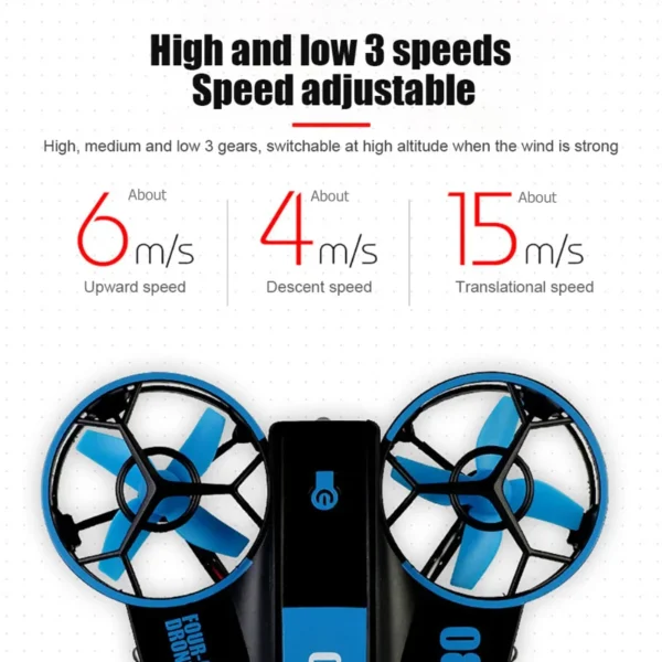 RH821 Flip Mini RC 3D Flip 4KHD Drone Helicopter Altitude Hold 2.4G 4 Axis Remote Control Quadcopter Kids Toy UAV With Lights - Image 5
