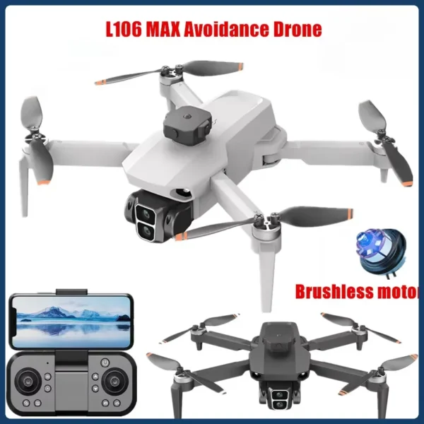 L106 MAX Mini Drone GPS Profesional 8K HD Camera 360° Obstacle Avoidance Follow Me Brushless Optical Flow Foldable Quadcopter