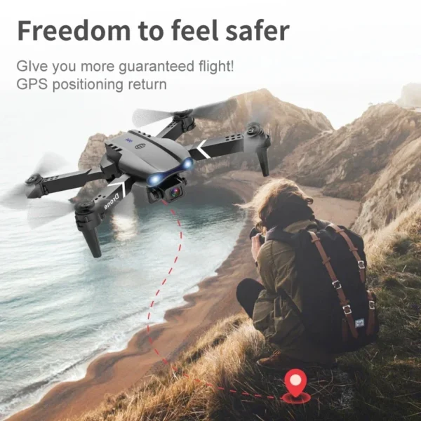 New E99 Drone FPV Brushless Motor GPS Return 360° Laser Obstacle Avoidance 4K HD Dual Camera RC Quadcopter Drone Kid Gift Toys - Image 5