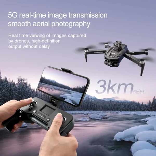 For Xiaomi V168GPS Drone 8K 5G HD Aerial Photography Dual-Camera Omnidirectional Obstacle Brushless Avoidance Quadcopter Toys - Image 3