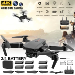 2025 E88 New HD Dual Camera Dron-Ultra Long Life 4K Video Capability, FPV Live Feed, App - Controlled RC Quadcopter for Adults