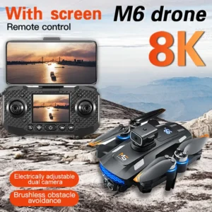 M6 Drone For Xiaomi 8K Pro with 5G WIFI FPV 4K HD Camera Screen Remote Control for Professional Aerial Shots RC Children's Toys