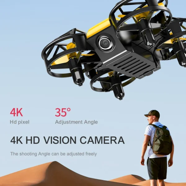 RH821 Flip Mini RC 3D Flip 4KHD Drone Helicopter Altitude Hold 2.4G 4 Axis Remote Control Quadcopter Kids Toy UAV With Lights - Image 2