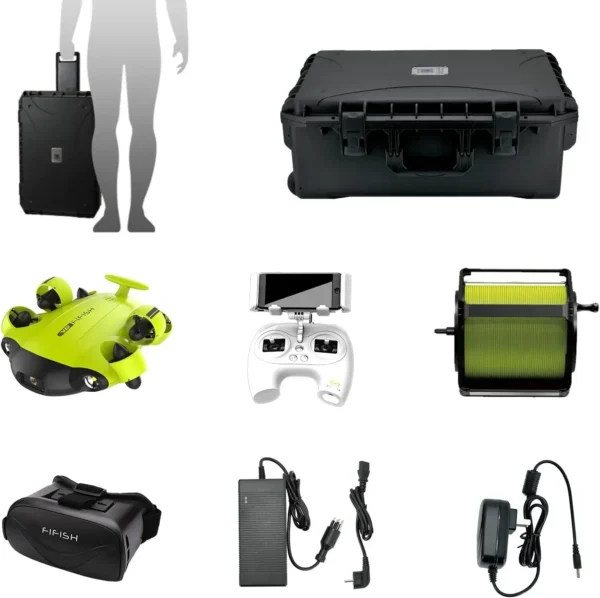 Hot SalesFIFISH V6IC Underwater Drone Kit With With Industrial Case, AI Vision Lock 360 Omnidirectional Movement Underwater ROV - Image 3