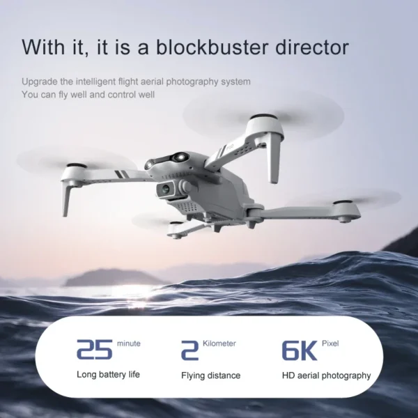 New F10 Professional GPS Drone with 6K HD Dual Cmera 2000M Flight Distance Intelligent Positioning Return Quadcopter RC Drone - Image 3