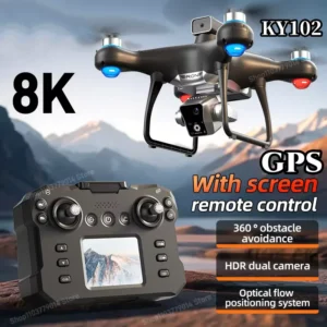 KY102 Drone Professional 8K HD Dual Camera 5G GPS Screen Controlled Brushless Obstacle Avoidance Quadcopter RC 15000M