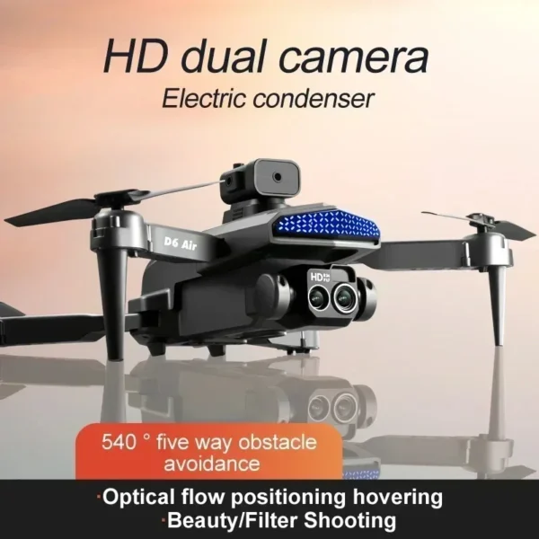 2025 D6 Mini Drone 4k Profesional 8K HD Camera Obstacle Avoidance Aerial Photography Brushless Foldable Quadcopter Gifts Toys - Image 4
