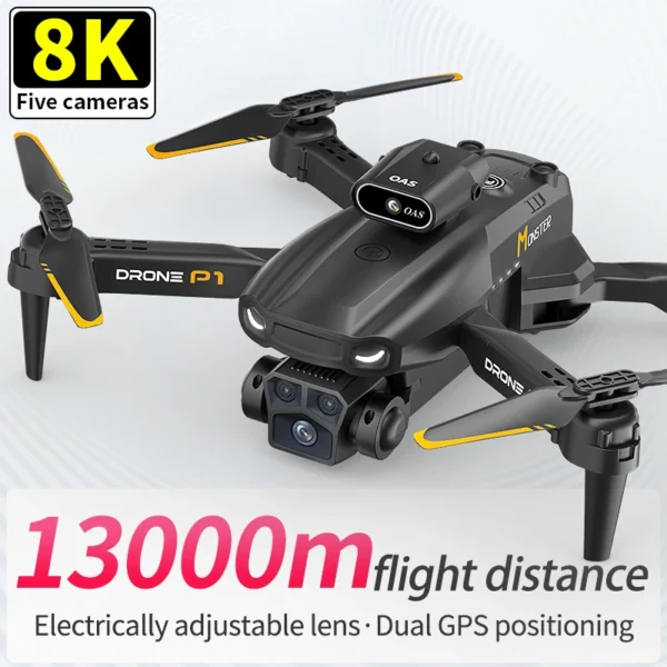 KBDFA P1 RC Drone Profesional Dual HD Camera Aerial Photography FPV Helicopters Obstacle Avoidance Foldable RC Quadcopter Toys - Image 4