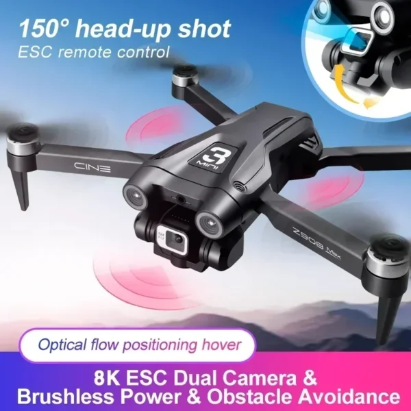 Z908 Pro Max GPS Drone Brushless 8K HD Dual Camera Optical Flow Obstacle Avoidance Foldable Quadcopter RC Distance 9000M - Image 2