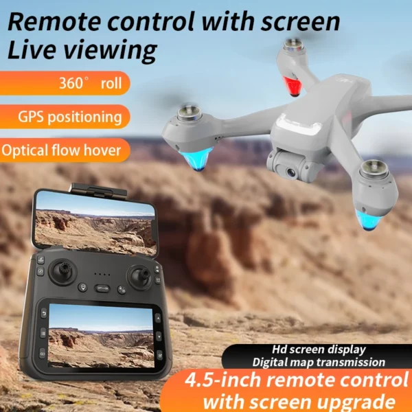 AE9 Drone with 4K Camera GPS Screen Remote Brushless Motor FPV Flight Time 25 Mins RC Dron - Image 5
