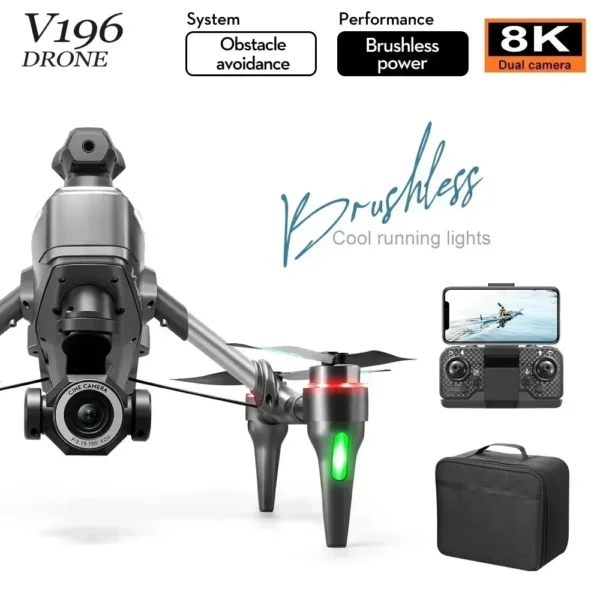2024 V196 Original GPS Dron 5G Professional 8K HD Aerial Photography Dual-Camera Omnidirectional Obstacle Avoidance Drone Gift - Image 6