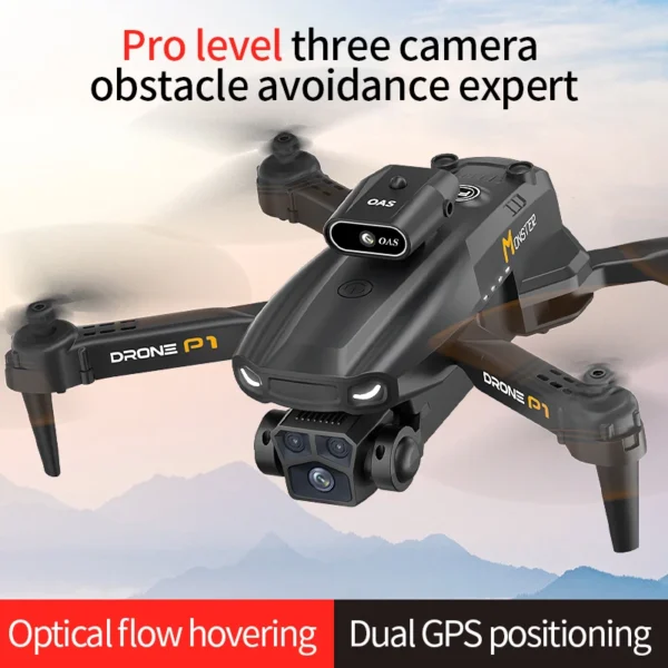 KBDFA P1 RC Drone Profesional Dual HD Camera Aerial Photography FPV Helicopters Obstacle Avoidance Foldable RC Quadcopter Toys - Image 3