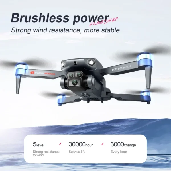 NEW K818 Max Drone With 4K Aerial Photography HD Camera Professional Brushless Obstacle Avoidance Folding Quadcopter RC UAV Toys - Image 6