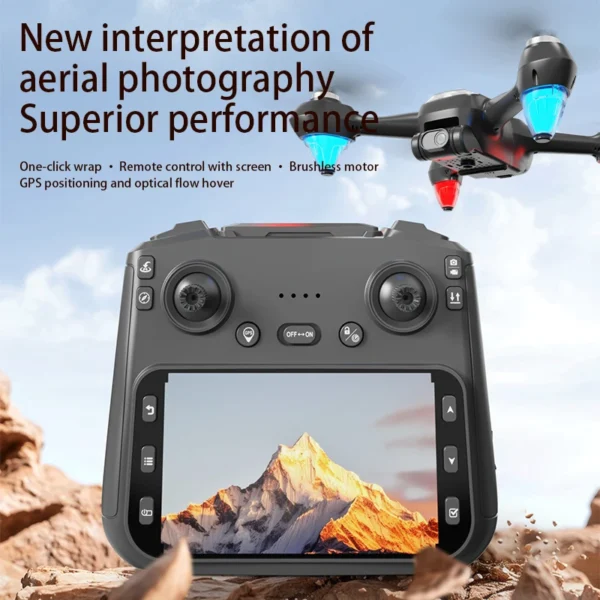 AE9 Drone with 4K Camera GPS Screen Remote Brushless Motor FPV Flight Time 25 Mins RC Dron - Image 6
