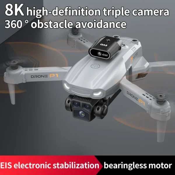 KBDFA P1 RC Drone Profesional Dual HD Camera Aerial Photography FPV Helicopters Obstacle Avoidance Foldable RC Quadcopter Toys - Image 5