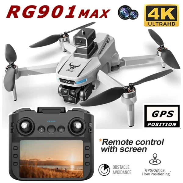 SG901 MAX Drone 8K Professional HD Dual Camera With Screen GPS 5G WIFI 360°Obstacle Avoidance Brushless Foldable Quadcopter Dron