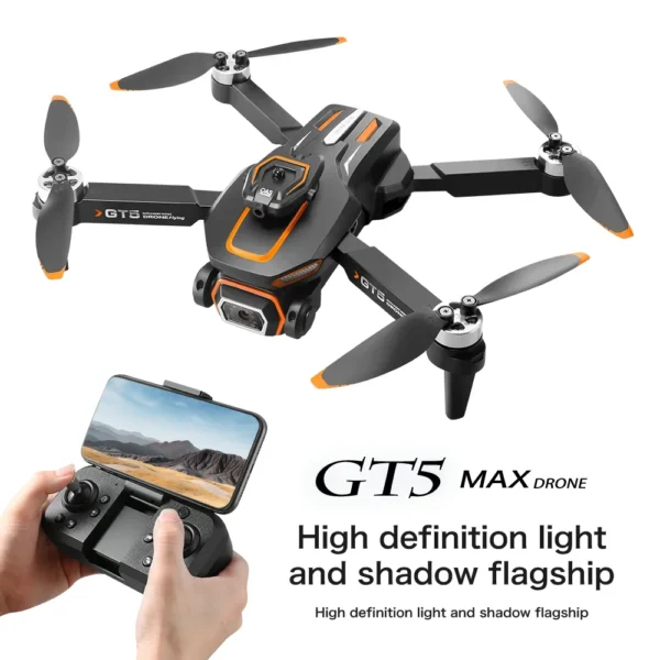 2025 GT5 Mini Drone 4K 6K HD Double Camera Brushless Motor Obstacle Avoidance Aerial Photoflow Professional Foldable Quadcopter