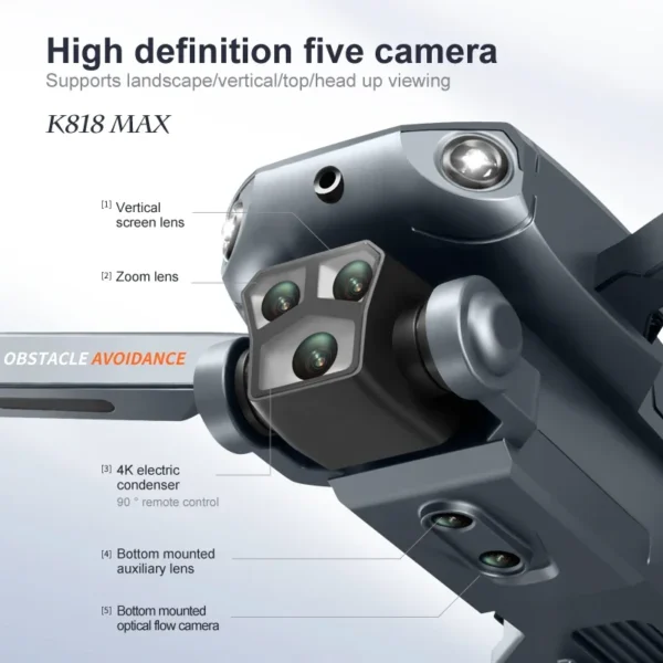 NEW K818 Max Drone With 4K Aerial Photography HD Camera Professional Brushless Obstacle Avoidance Folding Quadcopter RC UAV Toys - Image 3