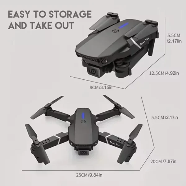 2024 E88Pro RC Drone 4K Professinal With 3 Battery 1080P Wide Angle HD Camera Foldable Helicopter WIFI FPV Height Hold Gift Toy - Image 6