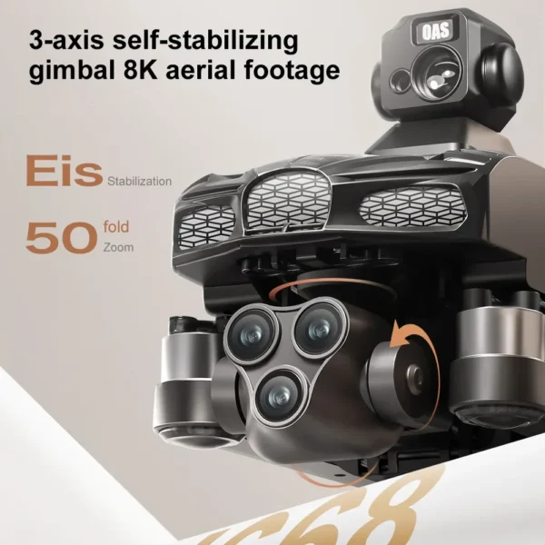 V668 Drone 5G WiFi FPV Brushless Motor GPS Return 8K HD Dual Camera 360° Laser Obstacle Avoidance RC Quadcopter Drone Toys 5000M - Image 2