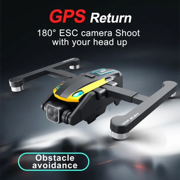 M8 Pro Drone 4k Profesional HD 4k Rc Airplane Dual-Camera Wide-Angle Head Remote Quadcopter Airplane Toy Helicopter - Image 6