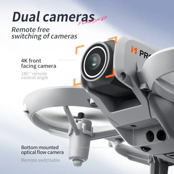 i1 PRO Mini Drone 8K HD Dual Camera Aerial Obstacle Avoidance Optical Flow Hover Avoidance Four-Axis RC Drone 10000M For Xiaomi - Image 6